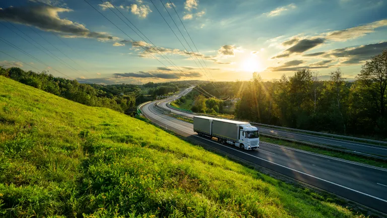 Truck in countryside