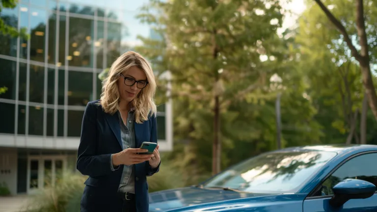 Woman with smart phone